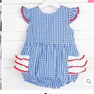 Ric Rac Ruffled Gingham Bubble Smocked Auctions 9M